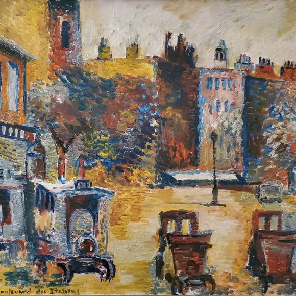 Impressionist Paris Street Original Oil Painting Impressionist by Listed Artist - Picture 2 of 7